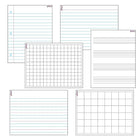 Trend Enterprises Wipe Off Papers & Grids Combo Pack, 17" x 22", 6 Pack (T-27906)-Ages 5 - 100 years and grades k - 12th