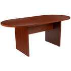Flash Furniture 6 Foot (72 inch) Oval Conference Table - Cherry-Ideal Use: Conference, Boardroom, Office