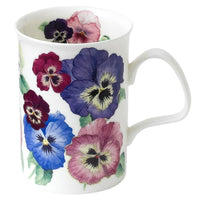 Roy Kirkham Mugs (Set of 6) - Pansies, Lancaster Shape-Mugs