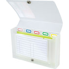 Staples White Index Card Box - 3" x 5"-Lid folds down flat to display cards
