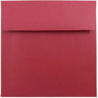 JAM Paper 6 x 6 Square Envelopes, Stardream Metallic Jupiter Red, 250 Pack (184777H)-Jupiter red stardream metallic envelope
