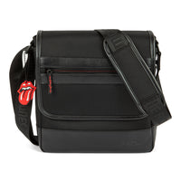 The Rolling Stones Flashpoint Collection Textured Polyester Crossbody Bag - Black-Crossbody bag