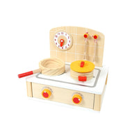 Tooky Toy Fun and Educational Wooden Cute Kitchen Set, 11.61 x 8.86 x 10.04 inches,  Wood-Measures 11" x 9" x 10" in Dimensions