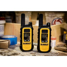 DeWalt DXFRS800 2 Way Radio Set with Heavy Duty 6-Port Walkie Talkie Charger-Power Source: 1 pack of 2000mAH rechargeable Lithium Polymer Battery