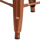Flash Furniture Commercial Grade 24" High Backless Copper Indoor-Outdoor Counter Height Stool-Stack Quantity: 10