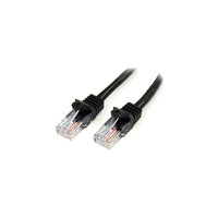 StarTech 45PATCH3BK 3' Cat 5e Snagless Patch Cable, Black-RJ-45 Male connector on both sides for dependable network connectivity