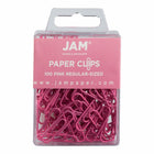 JAM Paper Colored Standard 1" Paper Clips - Pink - 3 Packs of 100-Color: Pink