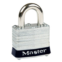 Master Lock Series 3 Laminated Steel Safety Padlocks, Black, 1-9/16" Body Width, 6 Pack (3BLK)-Safety Padlock