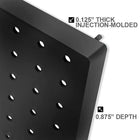 Azar Displays 20" x 8" Pegboard 1-Sided Wall Panel, Solid Black, 2 Pack-Solid Black