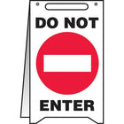 Accuform Signs Do Not Enter Fold-Ups Sign, English With Pictogram-Display Type Upright