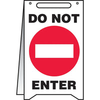 Accuform Signs Do Not Enter Fold-Ups Sign, English With Pictogram-Display Type Upright