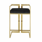 Plata Decor Harvey Stools - Gold/Black - 2 Pack-No assembly required