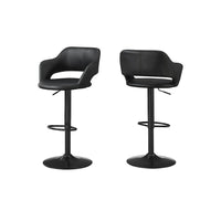 Monarch Specialties 2381 Barstool - Black/Black Metal Hydraulic Lift-Against the home bar or counter, this counter height bar stool will be the new favorite seating spot every day of the week