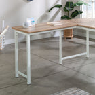 Sauder - 427476 Bergen Circle Desk Return - Kiln Acacia-Kiln Acacia, Engineered Wood, Metal