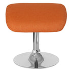 Flash Furniture Egg Orange Fabric Ottoman-Contemporary Style