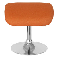 Flash Furniture Egg Orange Fabric Ottoman-Contemporary Style