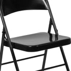 Flash Furniture Hercules Series Metal Folding Chair, Black, 4 Pack-18 Gauge Steel Frame