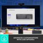 Logitech MX Mechanical Wireless Illuminated Performance Keyboard - Clicky-USB-C quick charging: MX Mechanical keyboard stays powered up to 15 days on a full charge or up to 10 months with the backlighting turned off