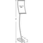 Azar Displays 17" x 11" Curved Metal Floor Sign Holder (300888)-Used to display graphics