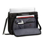 ROOTS 15.6" RFID Laptop Bag - Black-Adjustable shoulder strap with comfortable non-slip shoulder pad