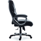 Staples Denaly Bonded Leather Big and Tall Manager's Chair - Black-Seat-height adjustment lets you set the chair to suit the needs of your body and workspace