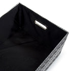 Truu Design Zig Zag Storage Baskets, Set of 5, 15.5 x 8.5 x 13.5 inches, Black, White-7