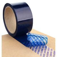 Tamperguard Tamper Evident Security Packing Tape - Blue - 50mm W x 50m L - 3 Pack-Unique tamper evident technology, leaves behind non stick message indicating package has been tampered with ensuring the tape cannot be reapplied