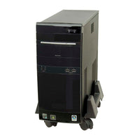 DAC MP-63-BLK Rectangle Mobile CPU Tower Stand with Wheels, Black-Adjustable width from 6" To 10"