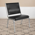 Flash Furniture HERCULES Series Black Antimicrobial Vinyl Bariatric Medical Reception Chair-18 Gauge Steel Frame