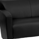 Flash Furniture HERCULES Majesty Series Black LeatherSoft Sofa-Sculpted Back and Seat