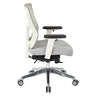 Pro-Line II White Mesh Mid Back Manager's Chair and Padded Seat, Height Adjustable Back-Deluxe 2-to-1 Synchro Tilt Control with Seat Slider and Adjustable