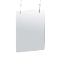 Azar Displays Acrylic Hanging Cashier Shield - 23.5"W x 31.5"H - Clear - 2 Pack-Protective Barrier