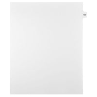 Mark Maker Legal Exhibit Index Tab White Single Tabs, 1/15th Cut, Letter Size, No Holes, Number 122, 25 Pack-White Single Tabs, 1/15th Cut
