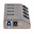 StarTech 4-Port Self-Powered USB-C Hub with Individual On/Off Switches - Space Grey-Backward compatible with older USB 2.0 (480Mbps) devices