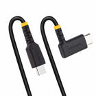 StarTech USB-C to Angled USB-C 60W Charging Cable - 6" - Black-6" (15 cm) cable length