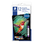 Staedtler Metallic Oil Pastels - Assorted - 12 Pack-Excellent for colouring, layering and scraping techniques