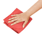 Globe Commercial 3131R Microfiber Cloth - 14" x 14" - Red - 200 Pack-Reduce chemical usage and pick up more bacteria
