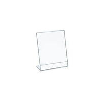 Azar Displays Vertical Slanted, L-Shape Acrylic Sign Holder, 7" x 11", 10 Pack (112716)-Sign holder