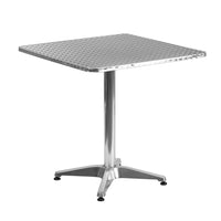 Flash Furniture 27.5" Square Aluminum Indoor-Outdoor Table with Base-Square Table