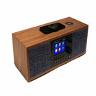 Grace Digital Grace Mondo Elite Duo Radio and Bluetooth Speaker - Walnut-Integrated 10 watt Qi wireless charger and 5V USB port on the back of the unit allows the Mondo Elite to recharge your smartphone or tablet at any time.