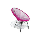 Plata Import Acalco Chair, Pink Seat, Black Frame (WR-1350-PNK)-Lounge Chair