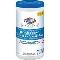 Clorox Healthcare Disinfecting Bleach Germicidal Wipes, 70 Pack (CL01308)-Pre-moistened, durable, ready-to-use wipes. Requires Personal Protective Equipment when used