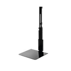 CJ Tech Adjustable Glass TV Shelf for Console for Universal TV Mounts-Universal Glass TV Shelf attached to existing TV Wall Mount that is already mounted onto a wall