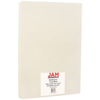 JAM Paper Strathmore Legal Cardstock, 8.5 x 14, 80lb Ivory Wove, 50/Pack (17428906)-Ivory White Cardstock