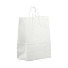 Jam Paper Solid Gift Bags - XL - 12 5/8" x 15 1/2" x 6" - White Kraft - 100 Pack-Color: White Kraft