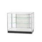 Can-Bramar Econoline Square Aluminum Profile Full Vision Showcase - 48" D x 20" W x 38" H-Sturdy 6 mm Tempered glass