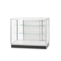 Can-Bramar Econoline Square Aluminum Profile Full Vision Showcase - 48" D x 20" W x 38" H-Sturdy 6 mm Tempered glass