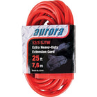 Aurora Tools Outdoor Vinyl Extension Cords, 12/3 Awg, 15 A, 3 Outlet(S), 25'-Amps 15 A