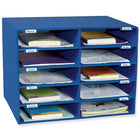 Pacon Classroom Keepers Blue Mailbox, 10 Slots-Overall Dimensions: 16-5/8"H x 21"W x 12-7/8"D