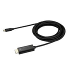 StarTech USB-C to HDMI Cable, 10 ft., Black (CDP2HD3MBNL)-Install at your home workstation or office hot desk to make your USB-C computer compatible with your HDMI display